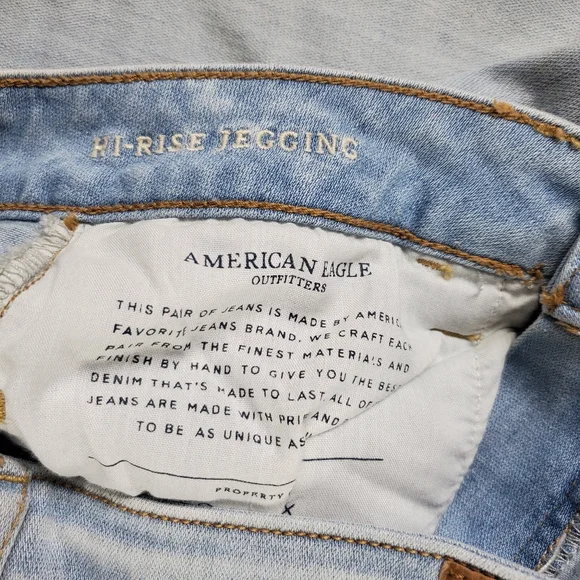 American Eagle patchwork skinny jeans size 6 reg - Picture 10 of 10